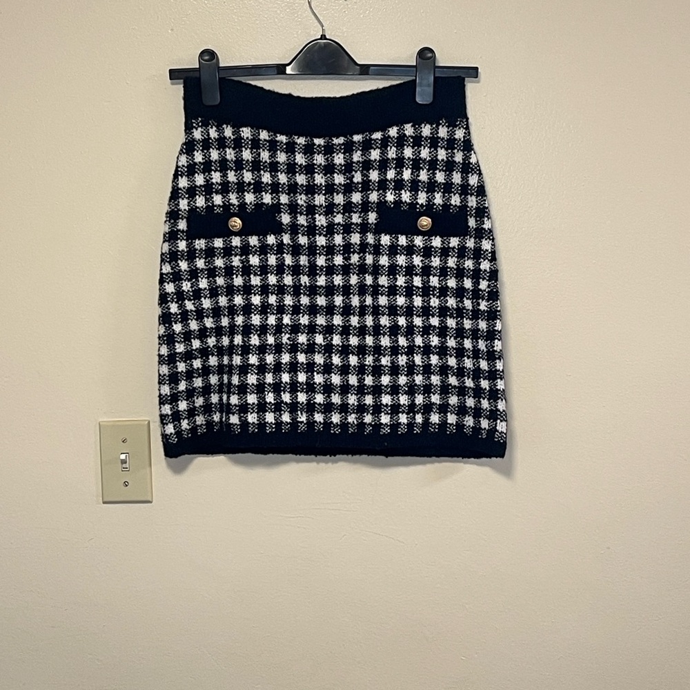 FLYING POINT SURF & SPORT Navy/White Check Skirt
